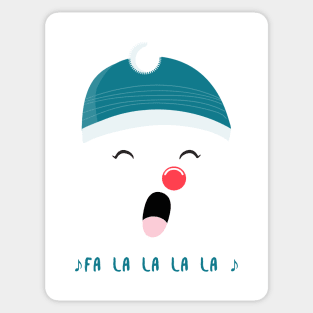 Caroler Snowman Sticker